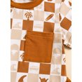 thumbnail image 5 of Bagilaanoe 2pcs Toddler Baby Boy Shorts Set Short Sleeve Checkerboard Print T Shirt Tops + Shorts 3M 6M 12M 18M 24M 3T Kids Casual Summer Clothes, 5 of 9