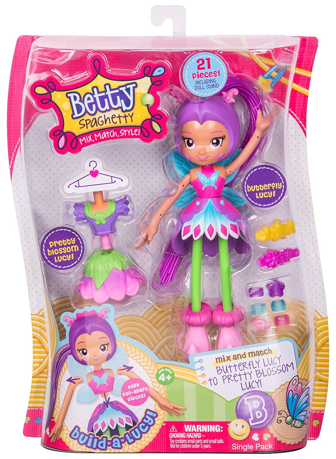 注目の Lucy Butterfly Spaghetty Betty Doll Pieces 21 Playset バッグ