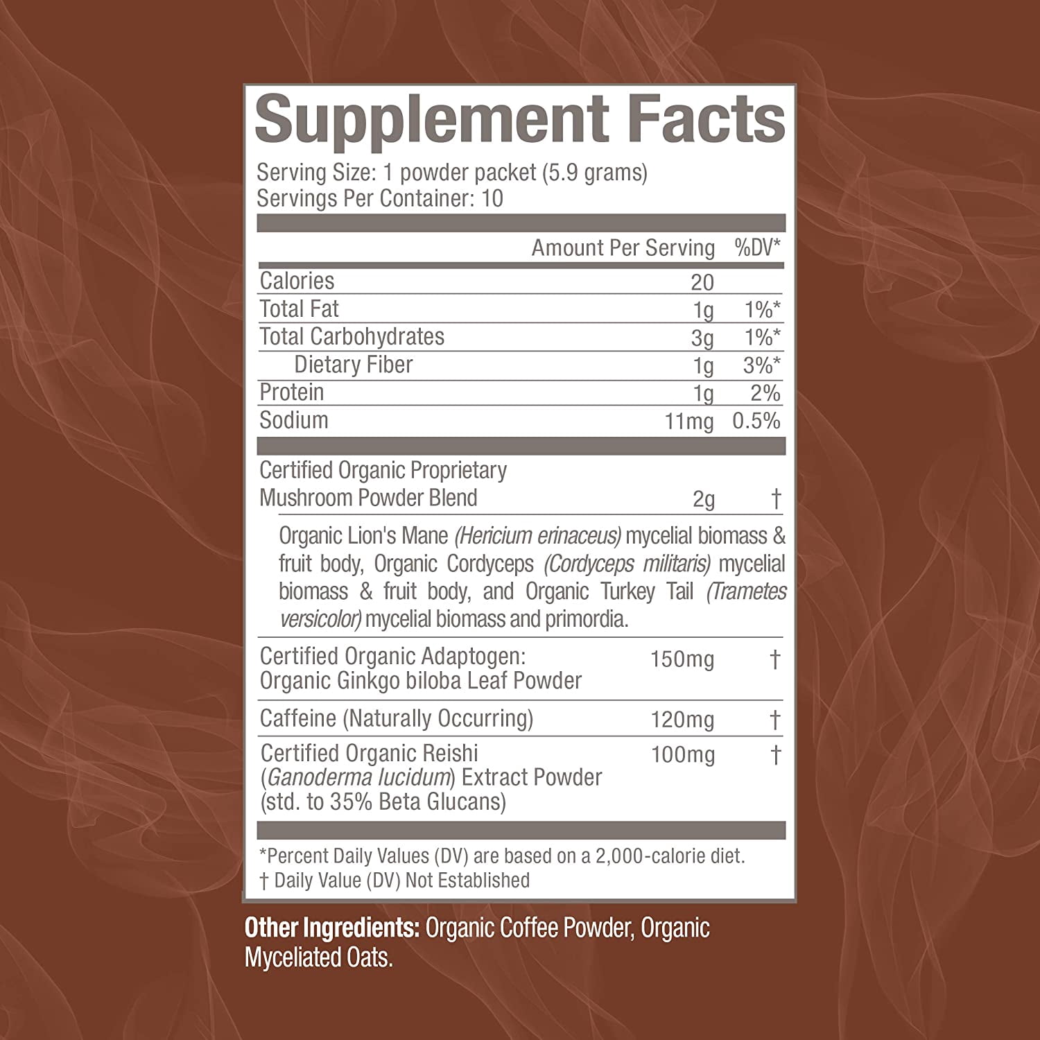 Om - Coffee Mushroom Blend - Case Of 10-.20 Oz