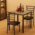 thumbnail image 5 of AOILE Dining Table Set for 2, 3-Piece Square Table and PU Cushion Chairs, Small Space Kitchen Table Set, 5 of 9