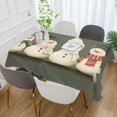 thumbnail image 2 of Yayeee Tablecloths 60" x 60" Rectangle Wrinkle Resistant Party Table Cover, Gray Snowmen, 2 of 8