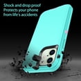 thumbnail image 6 of Petocase for iPhone 12/iPhone 12 Pro Case,Shockproof Rugged Protection Heavy Duty Dust/Drop Proof 3-Layer Cover Case for iPhone 12/iPhone 12 Pro Case 6.1 inch 2020,Green/Pink, 6 of 7
