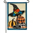 thumbnail image 2 of Evergreen Witch Hat and Pumpkins Garden Applique Flag, 2 of 2