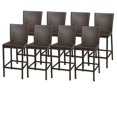 thumbnail image 1 of TKC Napa Tabourets de Bar en Osier pour Extérieur en Espresso (Ensemble de 8), 1 of 2
