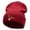Maroon, variant on Pheasant Embroidered 12 Inch Long Knitted Beanie - Olive OSFM
