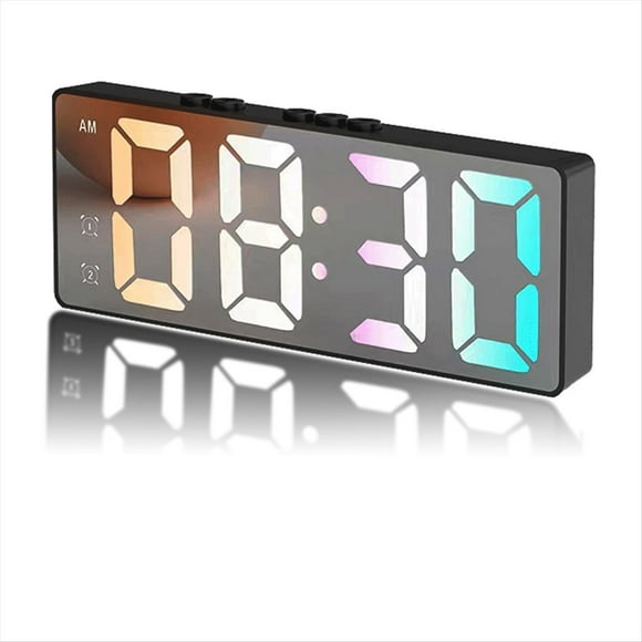 Reloj Despertador Colorido para Niños - Despertadores Digitales Junto A la Cama para el Dormitorio en Casa, Regalos para Adolescentes, Niños y Niñas, Pantalla LED