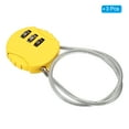 thumbnail image 3 of Uxcell Small Combination Lock 11.8 Inch, 3 Pack 3 Digit Padlock for Gym Locker, Yellow, 3 of 6