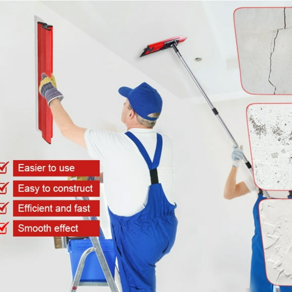 15.7Inch/40CM Skimming Blade, Stainless Steel Drywall Smoothing Spatula for Large Working Area Wall Decoration Construction Tool
