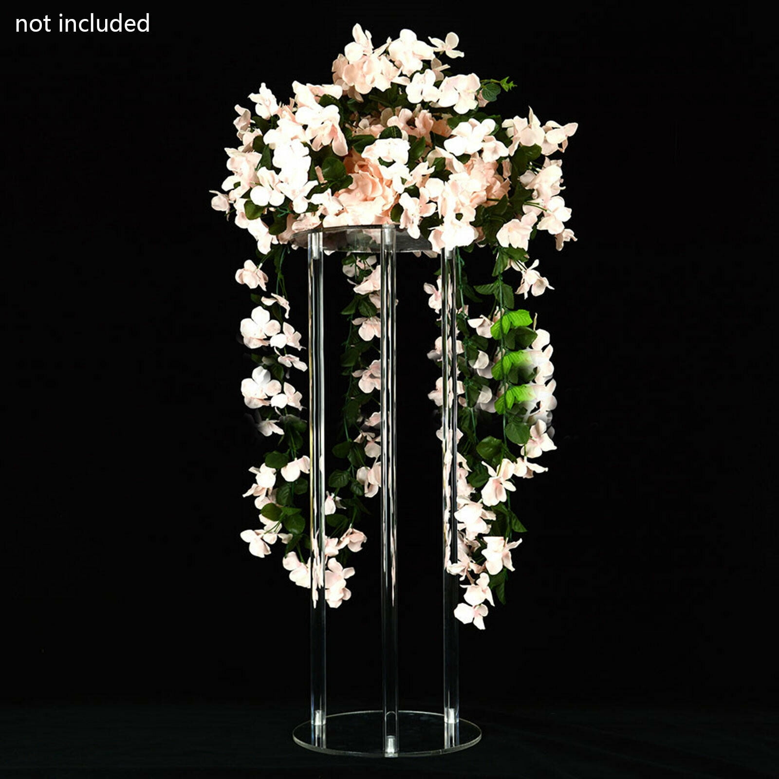 Fichiouy Acrylic Flower Pot Stand Round Flower Rack Tabletop Wedding