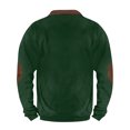 thumbnail image 4 of Green Zipper Mens Crewneck Sweatshirt Christmas Pullover, Comfort Colors Sweatshirts Men with Drop Shoulder Long Sleeve Crewneck Sweatshirts (Dark Green, S), 4 of 5