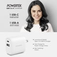 thumbnail image 7 of Liquipel Powertek Corduroy 20W Combo Wall Charger - White, 7 of 7