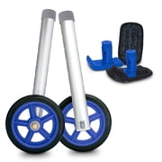 6PCS Top Glides Universal Walker 5 Inch Wheel Conversion Kit with FlexFit Walker Ski Glides (Dark Blue)