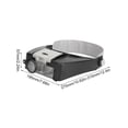 thumbnail image 3 of Adjustable Headband Magnifier Glasses with Detachable LED Light, 1.5X to 10X Magnification for Precision Tasks, Crafts, and Professional Use, 3 of 6