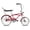 Red, variant on Tracer Smart Classic Lowrider Beach Cruiser Bike, 20" Front Wheel, 16" Rear Wheel, Banana Seat, Coaster Brake, Drum Brake, for Teen, Adult, Chrome