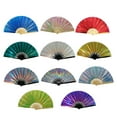 thumbnail image 5 of 10 Inch Folding Fan Hand Rave Fan Festival Renaissance Party Bamboo Party Decorative, 5 of 5