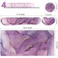 thumbnail image 2 of Large Keyboard Mouse Pad Set, Extended Mouse Pad+Keyboard Wrist Rest Support, Memory Foam Ergonomic Easy Typing, 4Pcs (35.4×15.7 in) Desk Pad Set for Home Office Study Game - Purple, 2 of 7
