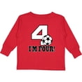 thumbnail image 3 of Inktastic 4th Birthday Soccer 4 Year Old Boys or Girls Long Sleeve Toddler T-Shirt, 3 of 5