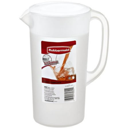 - RUBBERMAID Covered Pitcher 2.25 qt - White with Red Cover (Pack of 3)