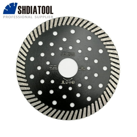 

SHDIATOOL Diamond Cutting Disc Narrow Turbo 1pc Dia 115/125/180/230mm Granite Marble Concrete Masonry with Multi Holes Saw Blade