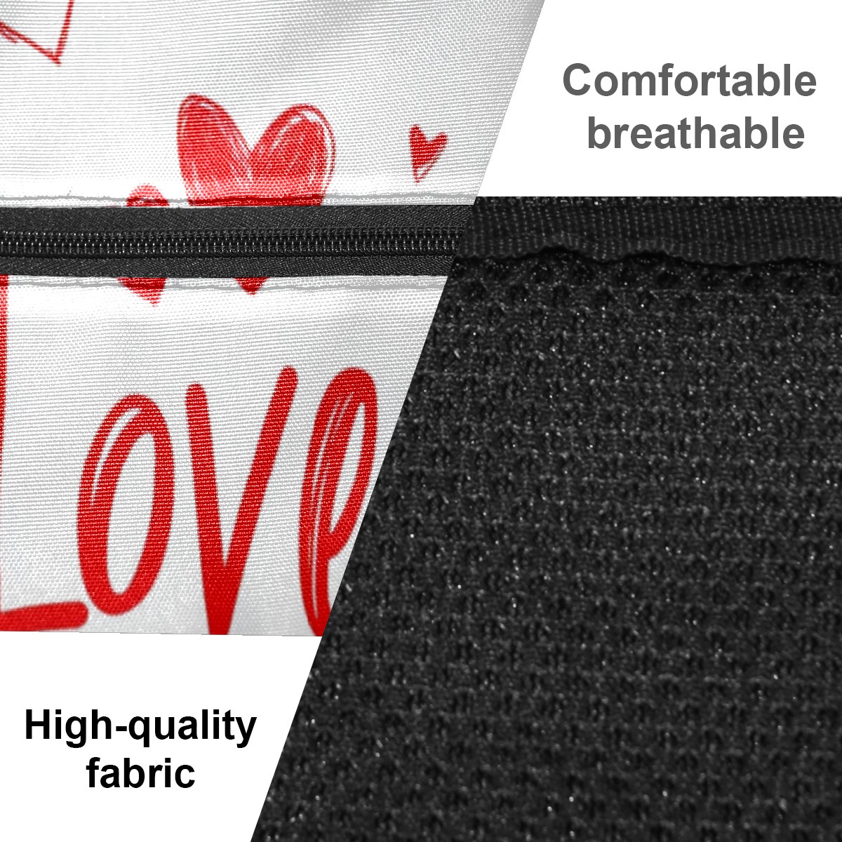 Pickleball Bags for Men Women Pickleball Backpack with Large Capacity Lightweight Adjustable Pickleball Sling Bag Hold Paddles, Balls, Accessories Red Love Heart Pattern