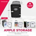 thumbnail image 6 of Frigidaire 9 Can Retro Personal Mini Fridge, 6L Portable Cooler with  AC & 12V Car Adapter, Compact Beverage Cooler for Drinks, Skincare, and Snacks, 6 of 7