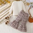 thumbnail image 4 of Baby Girl Outfits Kids Fashion Leopard Print Long Sleeve Top Pants 2 Piece Suitable Set Baby Clothes Beige 18 Months-24 Months, 4 of 7