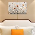 thumbnail image 2 of Soscooter Canvas Wall Art For Living Room Wall Decor For Bedroom Office Wall Decoration Neutral Wildflower Landscape Painting Pictures Artwork Room Aesthetic Home Decor 36x24 inches, 2 of 8
