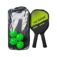 thumbnail image 4 of Raquetas de paleta de Pickleball perfecl 2 raquetas 4 pickleballs bolsa de transporte verde, 4 of 8