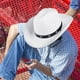 thumbnail image 3 of Sombrero de vaquero Jinwen estilo occidental de fieltro blanco, 3 of 8