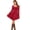 Deep Red, variant on Women's Round Neck Long Sleeve Mini Dress Lightweight Sheer Basic Style 95% rayon 5% spandex Soft Stretch Daily Wear