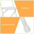 thumbnail image 6 of SamyoHome 6 pcs Folding Camping Chairs White Plastic Stackable Wedding Party Event Chair, 6 of 8