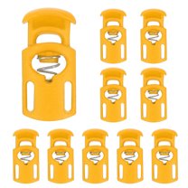Uxcell Spring Cord Locks Plastic Single Hole Toggle Stopper for Drawstrings and DIY Projects Orange