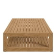 thumbnail image 3 of Modway Carlsbad Teak Wood, Plastic Coffee Table, Natural, 3 of 8