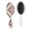 White-467, variant on Floral and Hummingbird Illustration Hair Brush, Rustic Farmhouse Style Detangler with Botanical Garden Print