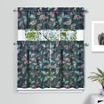 thumbnail image 2 of Kitchen Curtains 36 Inch Short - 3 Panel Set with Colorful Butterfly Floral Pattern, Rod Pocket Window Curtain, 100% Polyester for Butterfly Lovers, Farmhouse, Kitchen, Bedroom, Easy Wash, 2 of 6