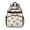 Rooster and Bouquet Cream Pattern, variant on Rooster and Nest Yellow Pattern Cute School Backpack Bag for School with Padded Back and Adjustable Shoulder Straps 15.25"x11.5"x5.25"