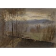 thumbnail image 2 of Ladislav Mednyánszky 14x11 Gold Ornate Wood Frame and Double Matted Museum Art Print Titled - Early Evening Landscape with a River (1890), 2 of 4