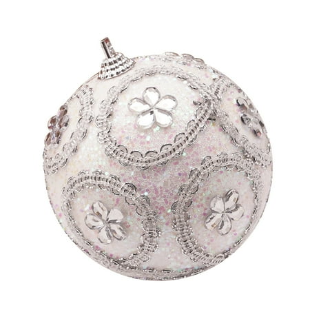 

VerPetridure 8Cm Foam Christmas Ball Christmas Tree Pendant White White (with Box Packaging Alone!!) Christmas Sticking Drill Glitter Baubles Ball Xmas Christmas Tree Ornament Pendant Christmas Decor
