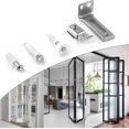 thumbnail image 4 of Bifold Door Hardware Set, 2-pack Louver Door Hardware, Includes Top And Bottom Pivots, Brackets And Guide Wheels, 4 of 5