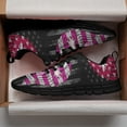 thumbnail image 3 of Faith Over Fear Breast Cancer Awareness Running Shoes Sneakers Mesh Black Size 5, 3 of 5