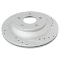 thumbnail image 5 of TRQ Front Performance Brake Rotors Set Vented Premium G-Coated Cross Drilled & Slotted Fits Select 1988-1996 Chevrolet Corvette, 5 of 5