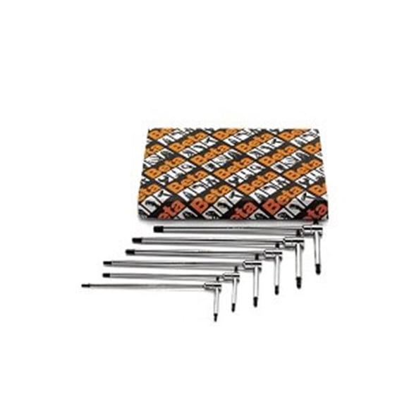 Beta Tools 009510771 0.13 mm T-Handle Wrenches with Three Hexagon Male Ends - Set of 6