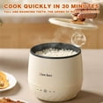 thumbnail image 4 of CNKOO 1.8L Multifunctional Mini Cooker - Electric Rice Cooker  Steamer & Soup Pot with 360° Heating  Non-Stick Coating  350W  110V - Perfect  1-2 People, 4 of 7