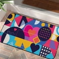 thumbnail image 4 of ONETECH Mix of Color Shapes Happy Artwork Square Floor Mat Indoor Outdoor Felt Mat for Home Entrance Outside Entry 19.68*39.37 in, 4 of 6