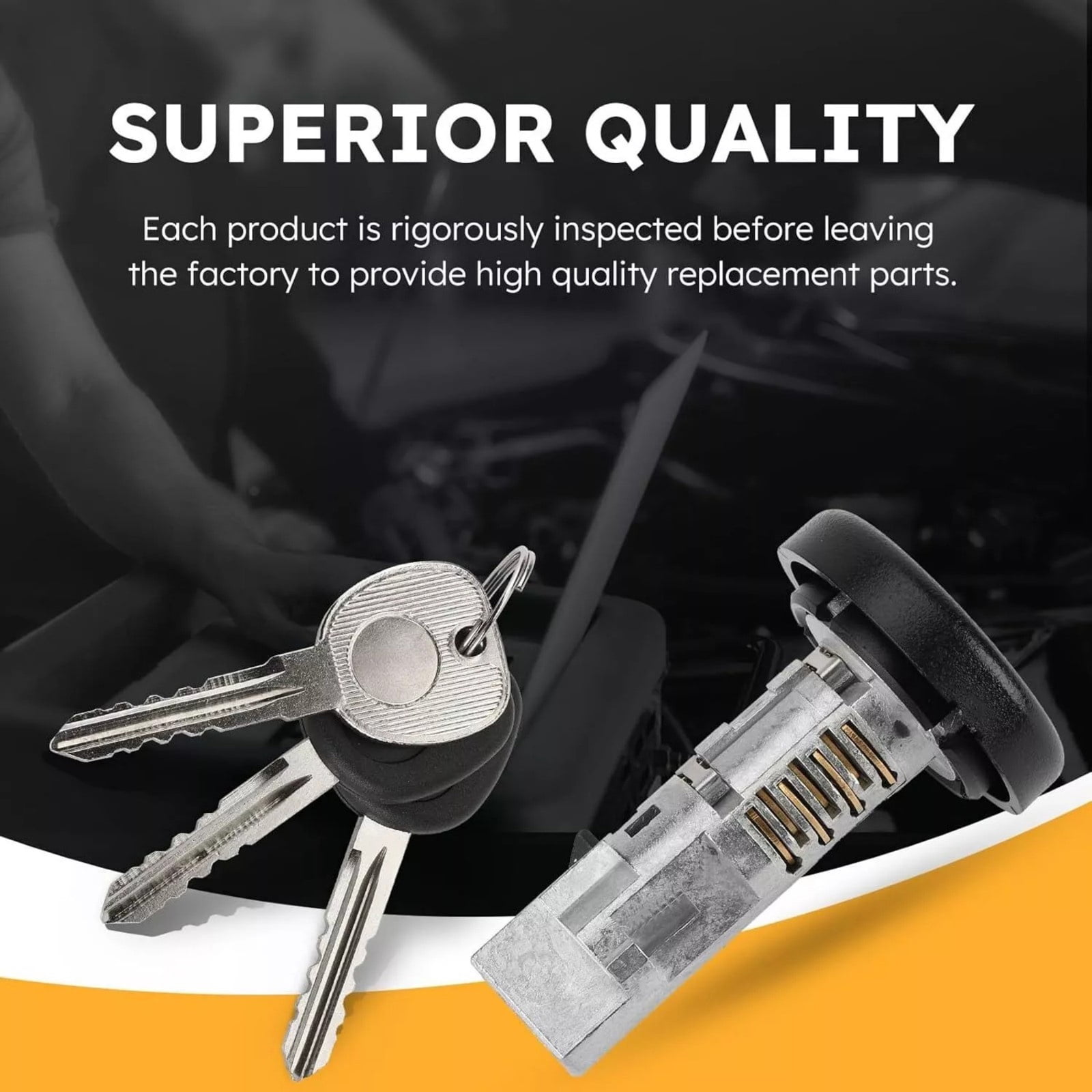 GUYUTING Premium Ignition Switch with 3 Keys for Chevy Silverado 07-13, for GMC Sierra Yukon, for Cadillac Escalade, Replaces OEM Numbers