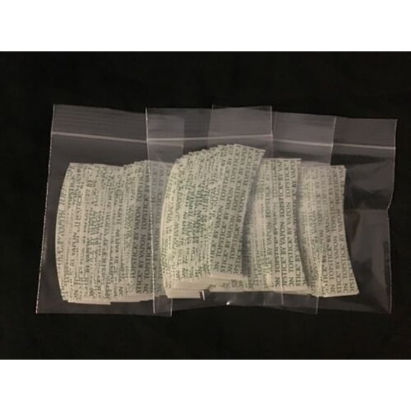 Vapon Topstick Clear, Double-Sided ,Custom Cut "A" Curve Tape,100 Strips.