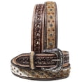 thumbnail image 2 of 38  Western 1-1/2" Diamond Tooled Studded Cowhide Full-Grain Leather Belt 26RT78, 2 of 2