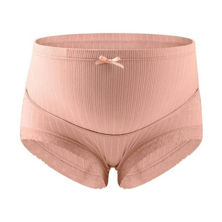 

Women Briefs Cotton Panties Maternity Panties Pregnant Briefs High Waist Panties Ribbed Bow Panties Postpartum Belly Support Briefs Adjustable Waist Belt Panties