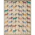 thumbnail image 1 of Ahgly Company Machine Washable Indoor Rectangle Abstract Dark Almond Brown Area Rugs, 7' x 9', 1 of 7