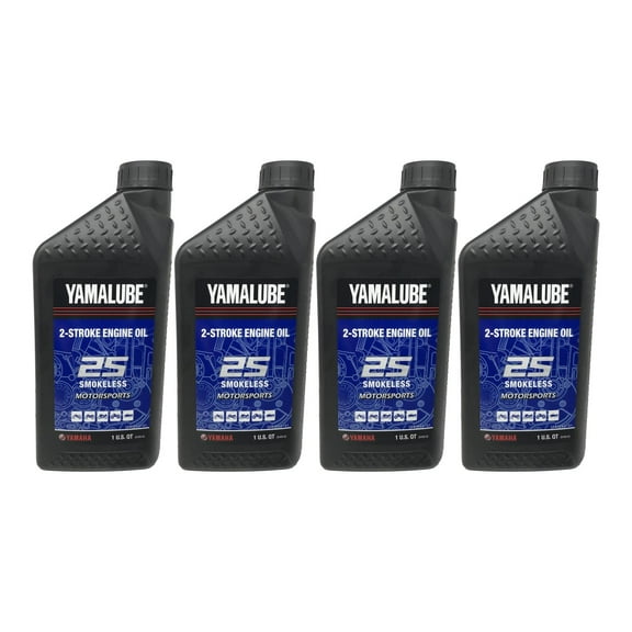 Yamaha Genuine OEM All-Purpose 2-Stroke Engine Oil LUB-2STRK-S1-12 - 4 Pack